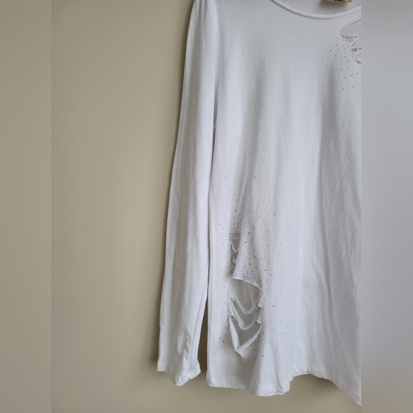 Vocal USA white long/sleeveless tee size L NWOT - Picture 5 of 11